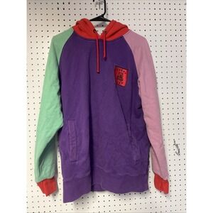 Teddy Fresh Hoodie Hooded Sweatshirt Color Block Mens Medium *Read*